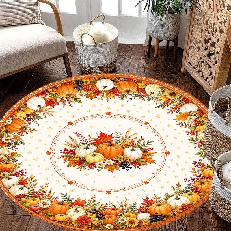 Autumn Pumpkin Harvest Round R - Wholesale Commercial Printing recension och pris