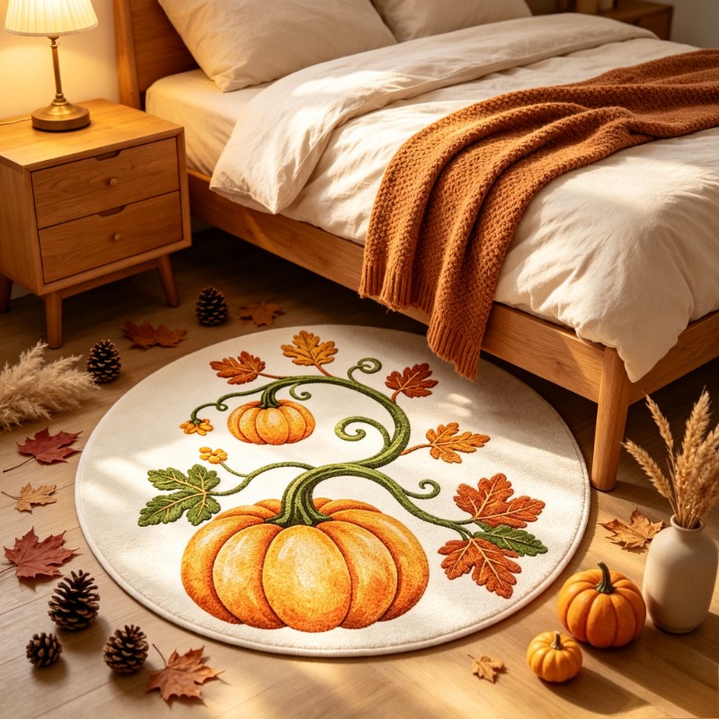 Autumn Pumpkin Harvest Round R - Wholesale Commercial Printing recension och pris