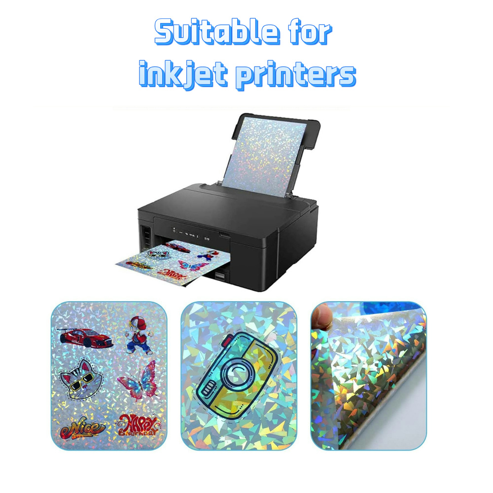 10 Sheets Holographic Sticker  - Commercial Vinyl Printing recension och pris