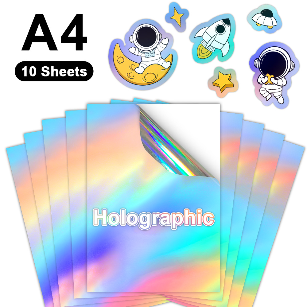 10 Sheets Holographic Printabl - Commercial Vinyl Printing recension och pris
