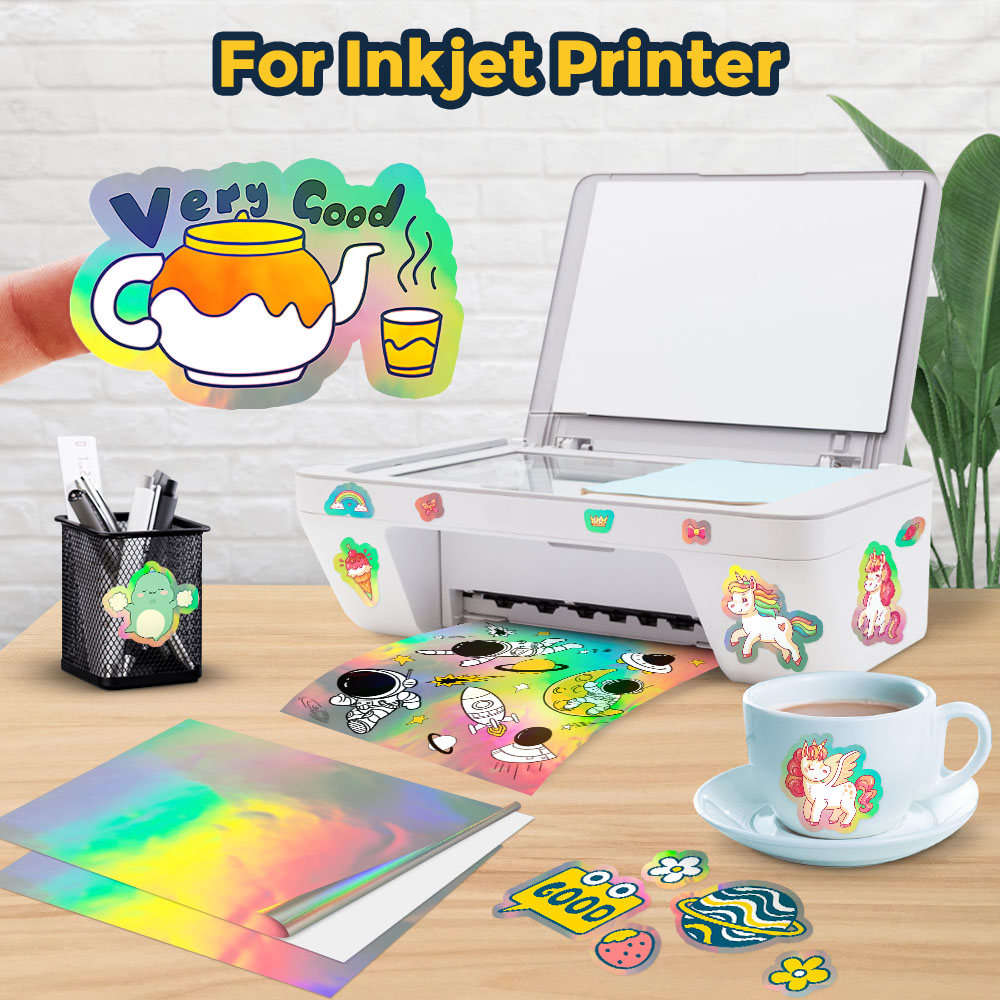10 Sheets Holographic Printabl - Commercial Vinyl Printing recension och pris