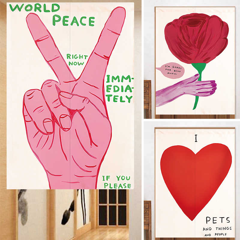 VIKAMA Hand Drawn Heart Noren  - Commercial Window Printing recension och pris
