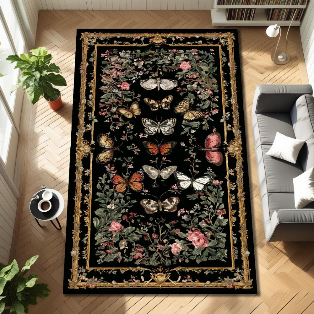 Vintage Floral Butterfly Art p - Commercial Window Printing recension och pris
